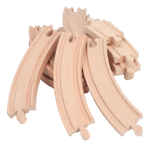 Set De Rieles De Tren De Madera Para Niños Pequeños, Kit De