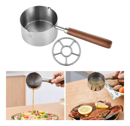 Mini Panela De Aço Inoxidável, Com Suporte Com Suporte