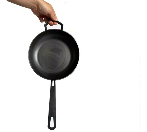 Sartén De Hierro Kankay 25cm Con Manija Antiadherente Color Negro