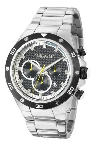 Relógio Masculino Prateado Magnum Business Ma34281y