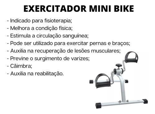 Mini Bike Cicloergômetro Exercício Sentado Fisioterapia Pé