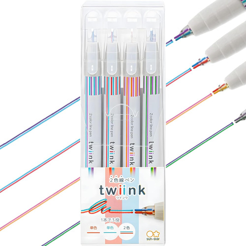 Bolígrafo De Dos Colores Twiink, Un Conjunto De 4 Patr...