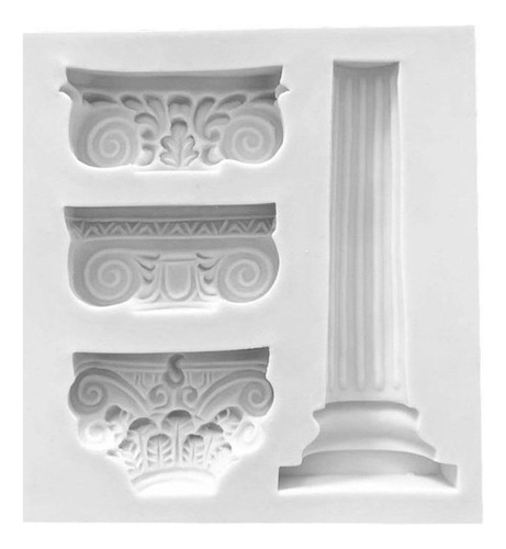 Molde Silicona Fondant - Columna Romana Retro