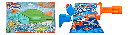 Nerf Super Soaker Set Dino Squad Y Twister Lanzador De Agua Azul