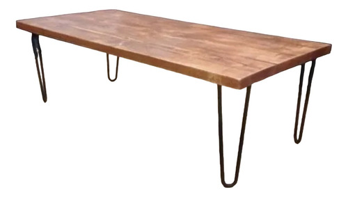 Mesa Ratona Hierro Madera Estilo Hairpin Zonaverde