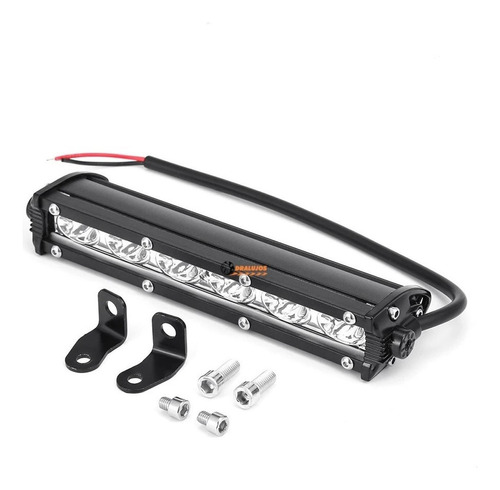 1 Exploradora Barra 6 Led Rompe Nieb 3500lm Slim Moto/carro 