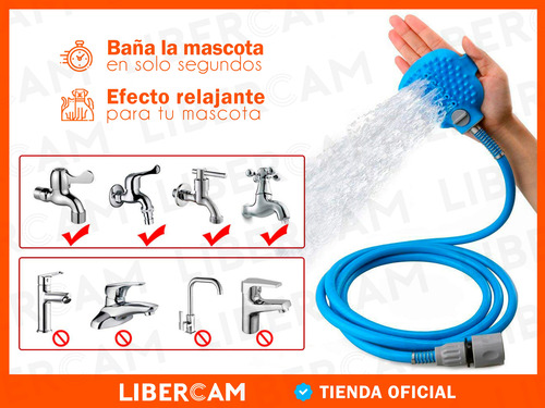 Manguera Ducha Capillo Masajeador Para Mascotas Perro Y Gato