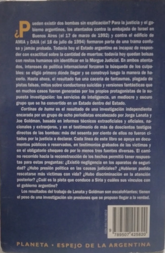 Cortinas De Humo-jorge Lanata Y Joe Goldman (Usado)