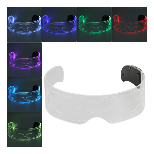 Gafas Led Futuristas Luminosas De 7 Colores Y 2 Modos Para C
