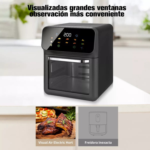 Freidora De Aire Digital Multifuncional Air Fryer 10l,negro