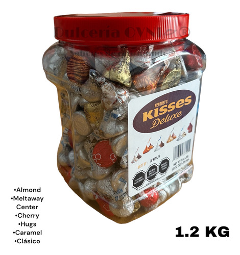 Hersheys Kisses Bote 1.2 Kg Surtido 100% Original Americano