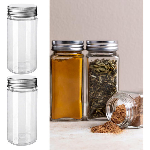 2pcs Frascos Transparentes Con Tapas De Almacenamiento