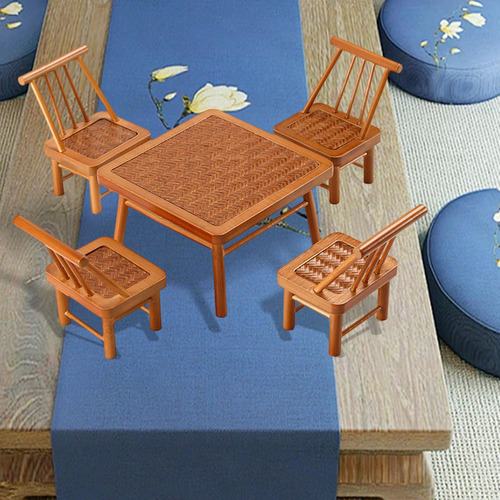 5 Unids Dollhouse Mesa Y Silla Miniatura Muebles Conjunto