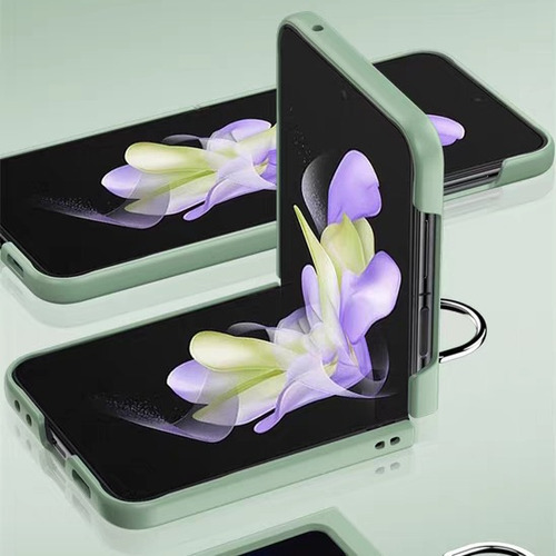 Funda Rigida Color Con Anillo Para Samsung Galaxy Z Flip 4 5