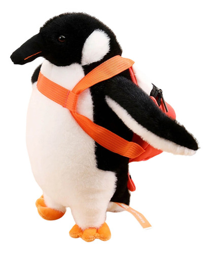 Bonita Mochila De Juguete De Peluche Con Forma De Pingüino,
