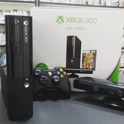 Xbox 360 RGH com Kinect Na Caixa Muito Novo Completo - Escorrega o Preço