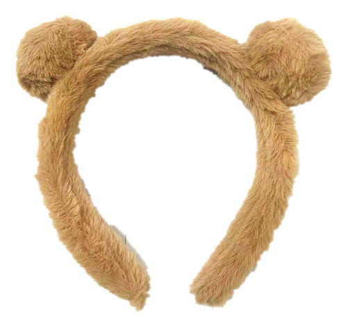 Bonita Argolla De Peluche Con Orejas De Oso Para Mujer