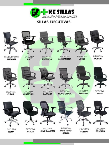 Silla Ejecutiva Chicago Maskesillas Tela Negra Ergonomica