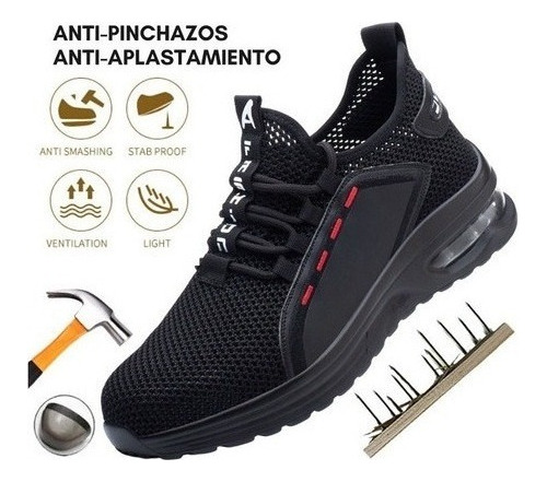 Tenis De Seguridad Y Trabajo Industrial Unisex Con Puntera