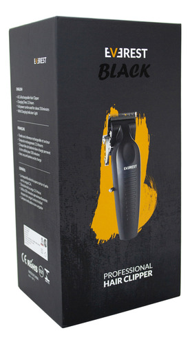 Everest Black Hair Clipper Cortadora Profesional Dp-1 9c