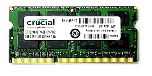 Imagen 1 de 3 de Ddr3 8gb Pc3l-12800s 1600 Mhz Laptop Varias Marcas Envio Gts