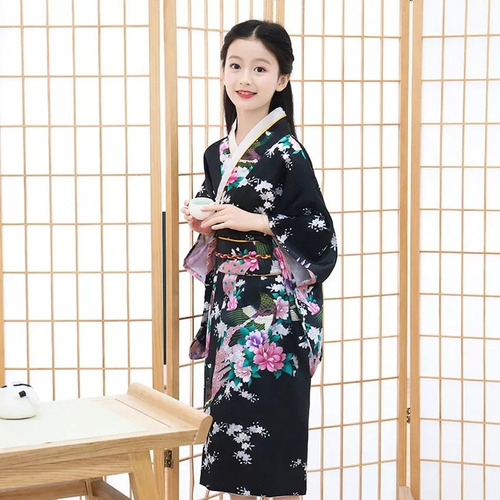 Kimono Tradicional  Japones Yukata Para Niñas