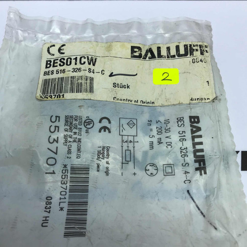 Balluff Bes01cw Sensor Inductivo Bes 516-326-s4-c 2