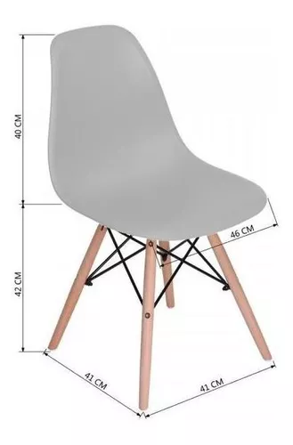 Set 4 Sillas The Shop estilo Eames Blanca