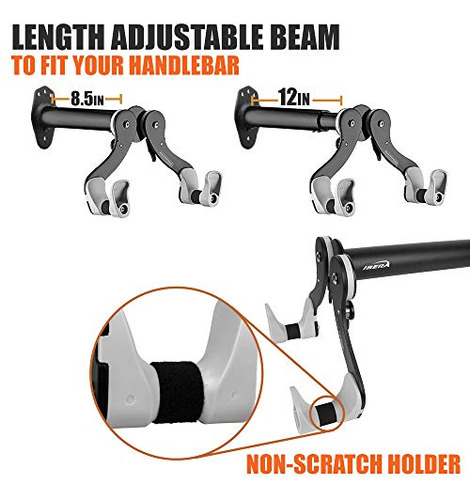 Colgador Horizontal De Pared Para Bicicleta Ibera, Gancho Pa