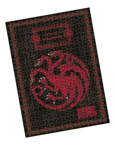 Imagem 2 de 2 de Quebra Cabeça Game Of Thrones Targaryen De 500 Peças Estrela