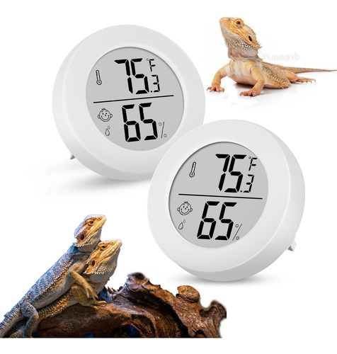Accesorios Para Tanque De Reptiles, Paquete De 2 Termómetros
