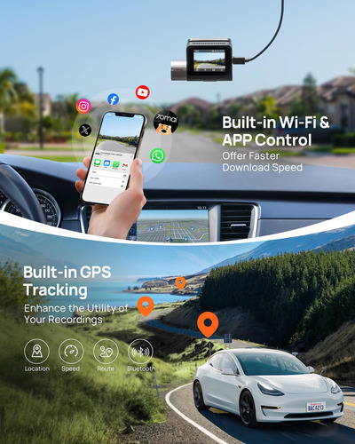 Dash Cam 70mai A500s 3k Uhd 1944p Com Gps Sony Imx335 Wifi
