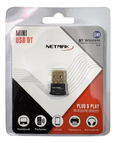 Adaptador Bluetooth Para Notebook Pc 4.0 Nm-bt4 Mini