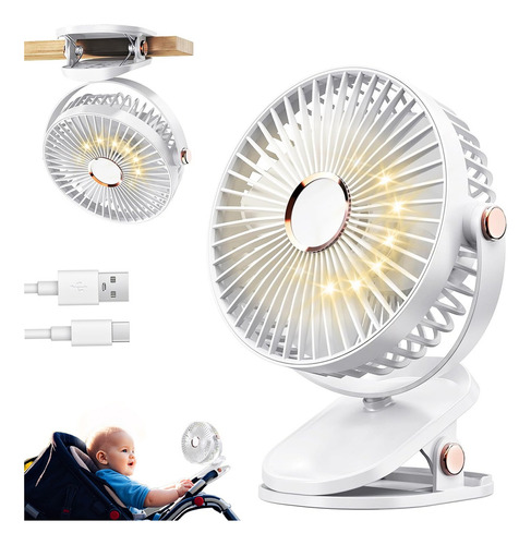 Ventiladores Oscilante Portátiles Luz Led Nocturna