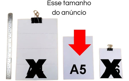 Display Porta Folha Acrílico A5 15x21cm Parede Com Fita