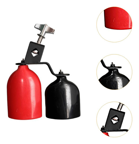 Campana Con Mango, Instrumento De Percusión, Rojo Y Negro
