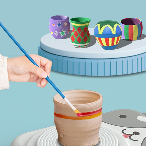 Juego De Torno Eléctrico De Cerámica Para Niños, Kit
