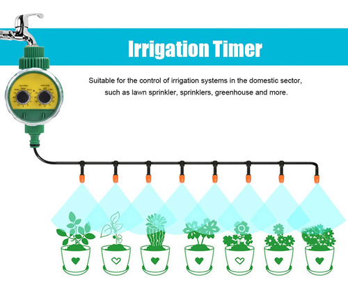 Temporizador Automático De Riego Abs Verde Multifunción Color
