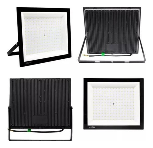 Refletor Led Holofote 400w Ip66 Bivolt Forte Luz Branco Frio Carcaça Preto Luz Branco-frio 110 220vac