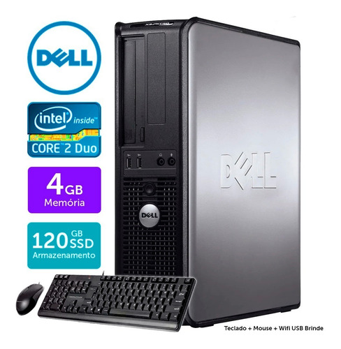 Imagem 1 de 5 de Micro Barato Dell Optiplex Mt C2duo 4gb Ddr3 Ssd120 Brinde