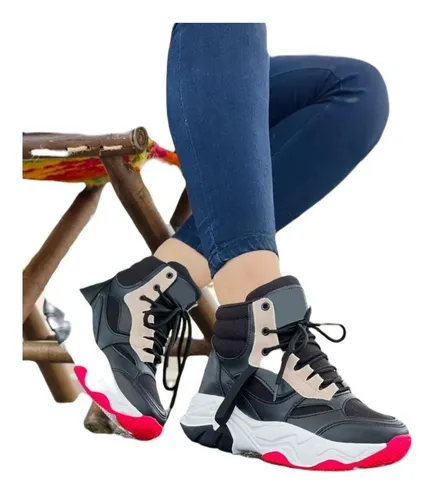 Tenis botas mujer hot sale