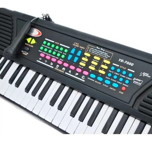 Imagen 3 de 8 de Teclado Piano Sanrai Organo Musica 49 Teclas Yk7000