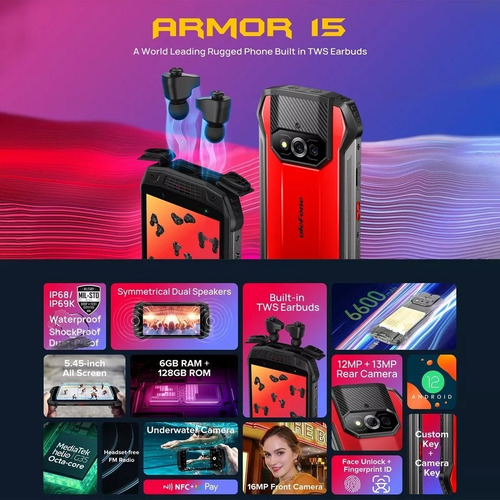 Ulefone Armor 15 6600mah 6/128gb Ear Bunds