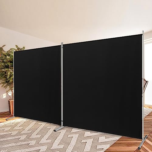 Biombo Negro Biombo Separador Divisor De 2 Paneles Plegable
