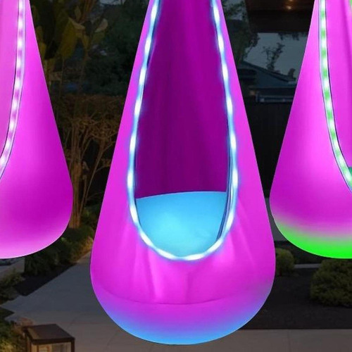 Columpio Iluminado Para Niños, Columpio Con Luces, Hamaca