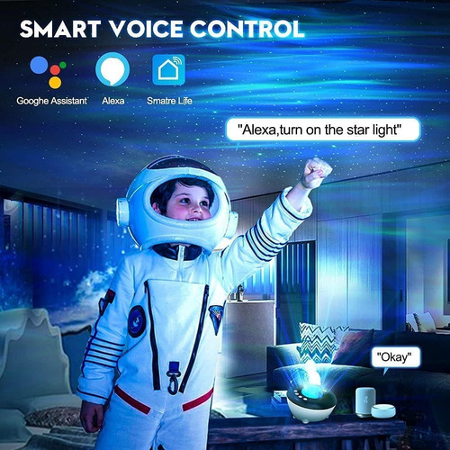 Imagen 4 de 8 de Proyector Galaxia Bluetooth Y Wifi Compatible Alexa Y Google