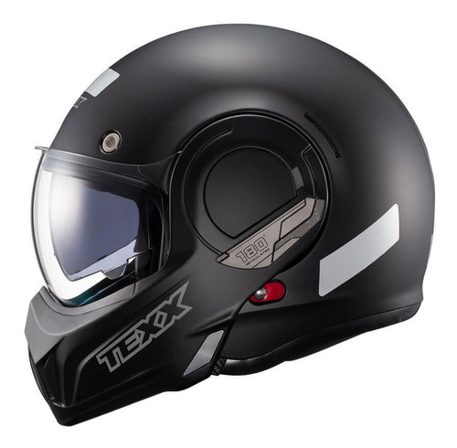 Imagem 1 de 8 de Capacete Moto Texx Stratos Preto Fosco Articulado Abre 180º