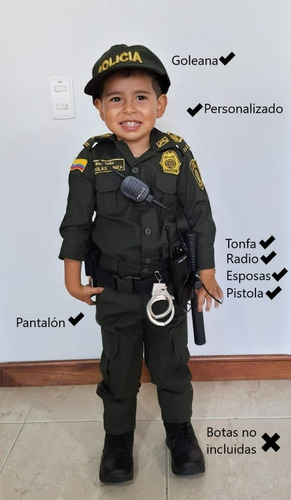 Disfraz De Niño Policia Nacional Original