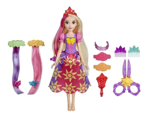 Rapunzel Princesa Disney Corte Peinado Con Accesorios Hasbro