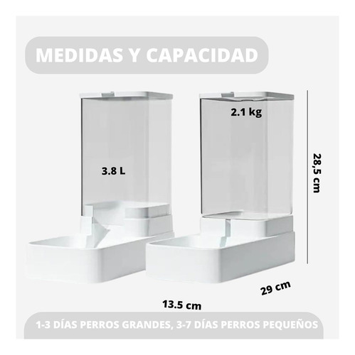 2 En 1 Comedero Automático, Comedero Para Perros Y Gatos